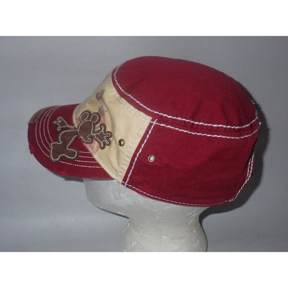 Walt Disney World Womens Distressed Mickey Mouse Cap Red Yellow Embroidered - Picture 2 of 5